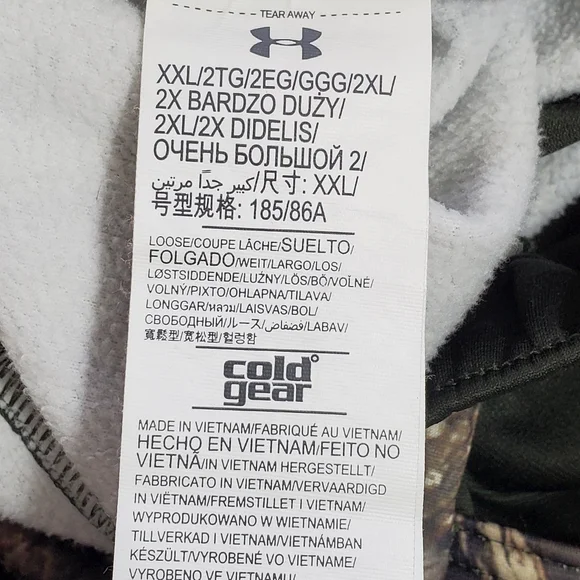 Under Armour Scent Control Coldgear Infrared Camo Pants. Size: 2XL
